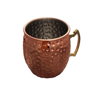 Taza de Cobre con Diseño Clásico, Asa Resistente al Calor, Vaso para Bebidas, Taza de Diseño para Cerveza y Cócteles con Estilo Antiguo - Product Image 3