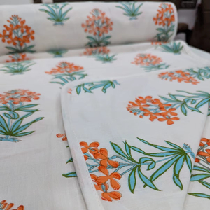 New Collection Arrival Classic Handmade Cotton Dohar Double Bed Reversible <b>Quilted</b> Festival Floral Printed Hand Block Design - Product Image 1