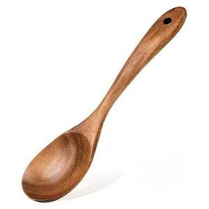 Elegante Cuchara de Madera Natural para Servir, Cuchara de Cocina de Madera Maciza para Remover, Mezclar Arroz, Curry, Sopa, Salsas, Herramienta Perfecta para Cocina y Comedor - Product Image 6