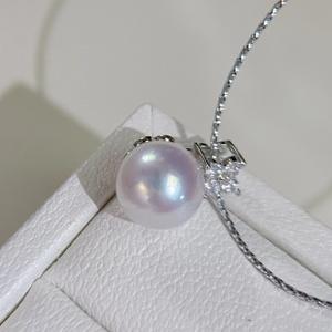 Zhuji Natural Freshwater Pearl Necklace 11-12mm Near Strong <b>Light</b> <b>Edison</b> Clover Pendant Clavicle Chain Fine Pendant Necklaces - Product Image 4