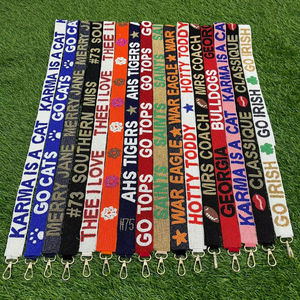 Seed Bead Embroidery Purse Strap Crossbody Bag Handle Game Day Shoulder Belt Replacement <b>Accessory</b> Sport Team Sash <b>Handbag</b> Parts - Product Image 1