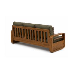 Juego de Sofás Modernos de Madera de Teca Sólida de 3 Plazas con Sillones, Muebles para Sala de Estar, Juego de Salón para Hotel o Villa - Product Image 4