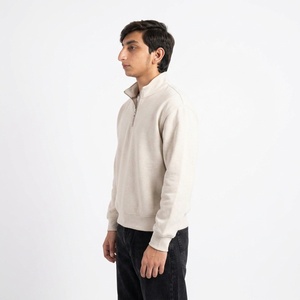 Sweat-shirt à col montant pour homme, couleur unie, coupe classique, 100% coton, tissu molletonné, vêtement décontracté pour l'automne - Product Image 2