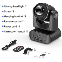 Stock UE Projecteur de scène LED RGBW 120W à tête mobile, 18 prismes, 10 gobos, 8 couleurs, avec télécommande pour Mariage, DJ, Fête, Bar