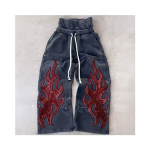 Custom Double Layer <b>Oversized</b> Baggy Sweatpants Men Heavyweight Loose Fit Streetwear <b>Joggers</b> - Product Image 1