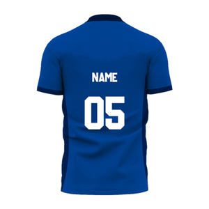 เสื้อยืดกีฬาแบบซับลิเมชั่นสีน้ำเงินแดงไล่เฉดสีสำหรับทีม - Product Image 5