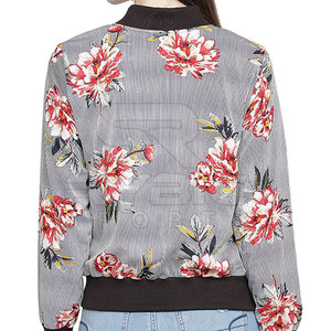 Latest Design Versatile Wardrobe Women Printing Varsity <b>Jackets</b> Comfortable Piece For Lifestyle Clothing Collections In Stocks - Product Image 2