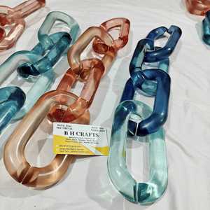Resin <b>Large</b> Acrylic Links Chain chain ,<b>marble</b> Thick Resin link chain Hanger - Product Image 1