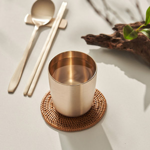 NOBBAN Tazza d'Acqua YUGI in Bronzo Coreano Tradizionale Fatta a Mano - Product Image 1