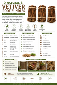 Ramas de Vetiver Natural, Raíces Aromáticas de Khus para Manualidades Refrescantes, Fragancia para el Hogar y Aplicaciones Herbales - Product Image 6