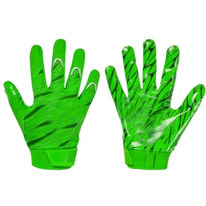 Gants de sport d'extérieur à doigts entiers, motif rayé vert tigre, antidérapants, unisexes, toutes saisons, en PU, fermeture à enfiler - Product Image 1