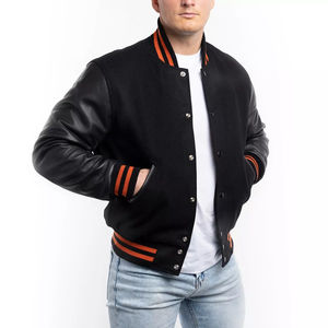 Service OEM, veste varsity pour homme personnalisable, confortable, régulière, fitness, devant en toile, respirante, imperméable, réversible, hiver - Product Image 6