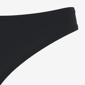 Ensemble de bikini push-up croisé noir pour femme, couleur unie, en spandex et nylon extensible, bas de maillot de bain hipster, maillot de bain deux pièces - Product Image 3