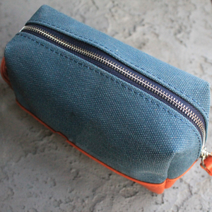 Leather Canvas Toiletry Bag Waterproof Travel Organizer Large Capacity Dopp Kit Cosmetic Storage <b>Case</b> LCTB-0061 - Product Image 5