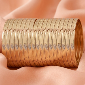 กำไลข้อมือชุบทองสามสี ORO-Z ขัดเงาอย่างดี ป้องกันการหมองคล้ำ เครื่องประดับผู้หญิงคุณภาพสูง ดีไซน์เนอร์แบรนด์ - Product Image 4