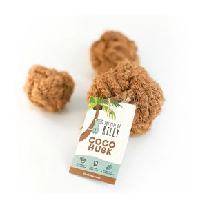 Pelota de Fibra de Coco Natural para Perros con Cuerda, Juguete Duradero para Mascotas - Product Image 1