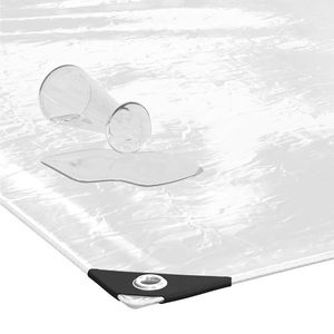 Bâche en PVC transparente avec œillets 9,8x13,1' pour usage extérieur - Product Image 4