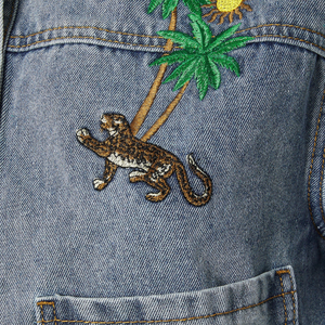 Chaqueta Vaquera de Talla Grande para Mujer, Tela al por Mayor Personalizable, Muestra Gratuita, la Mejor Calidad - Product Image 6