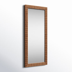 Miroir mural rectangulaire en jonc de mer tissé à la main DreamCraft avec un design encadré élégant, origine Vietnam - Product Image 3