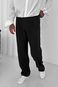 Pantalons personnalisés décontractés, pantalons amples, joggings à jambes larges, pantalons cargo Y2K de haute qualité, pantalons surdimensionnés empilés, écologiques et respirants - Product Image 3