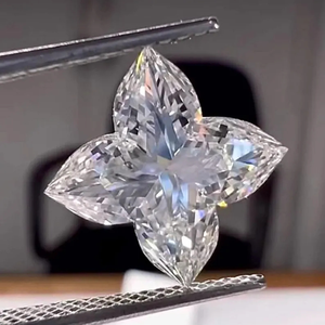 Diamant Gemver Antique sur mesure, coupe excellente, forme de lys, diamant de laboratoire 1,5 ct, clarté VS, couleur EF, certifié IGI, diamant non monté - Product Image 1