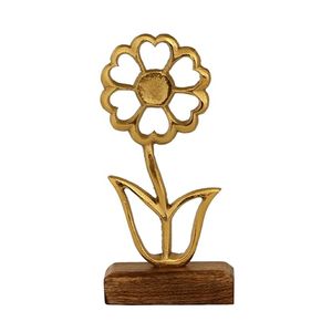 Ornement en fil métallique en forme de fleur dorée, décoration de Noël moderne à poser sur table, décoration intérieure - Product Image 5