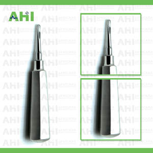 3 Élévateurs radiculaires dentaires torsadés à pointe droite 4 mm, instruments d'extraction chirurgicaux en acier, manuels, haute qualité, fabriqués au Pakistan, CE - Product Image 2