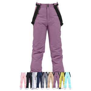 Pantalon de ski pour femme, violet, imperméable, 100% polyester, isolation synthétique, fermeture éclair - Product Image 2