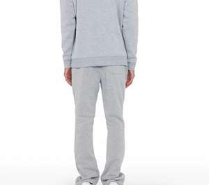 Ensemble sweat à capuche et pantalon de survêtement 100 % coton délavé personnalisé, coupe large évasée, patchwork, effet usé, pour l'hiver - Product Image 3