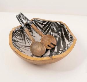 High Quality <b>Large</b> Mango Wood Enamel Serving <b>Bowl</b> for Kitchen Serving or Fruit <b>Bowl</b> and Home Decor Available at Good Price - Product Image 2
