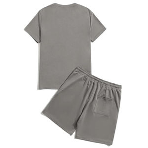 Nouvel ensemble décontracté d'été pour hommes : T-shirt à manches courtes et short – Survêtement 2 pièces de marque pour hommes - Product Image 2