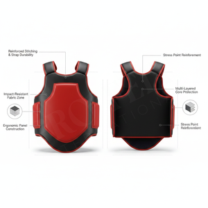 Protector de Pecho de Alta Resistencia con Logotipo Personalizado para Artes Marciales, Chaleco de Entrenamiento para Kickboxing, MMA, Karate, Taekwondo - Product Image 2