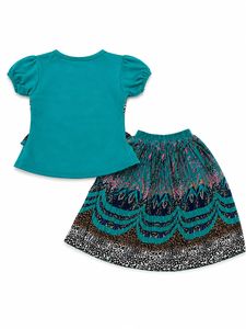 Ensemble haut et jupe pour bébé fille, tissu doux et confortable, tenue élégante et confortable pour les anniversaires et les occasions spéciales - Product Image 1