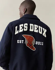 Chaqueta de béisbol unisex de lana 100% con bordado de chenilla personalizada al por mayor chaqueta de invierno informal con diseño universitario de Letterman para hombre - Product Image 5