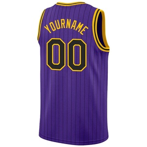 เสื้อบาสเก็ตบอลสีม่วงขายส่ง แบบเสื้อกล้าม พิมพ์ลายแบบ Sublimation ระบายอากาศได้ดี ผ้าตาข่าย สำหรับผู้ใหญ่ทุกเพศ ทุกวัย พร้อมพิมพ์ชื่อและหมายเลข - Product Image 4