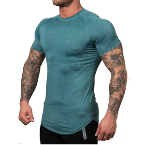 Camisetas de Gimnasio Dry Fit, Camiseta Deportiva de Alta Elasticidad para Exteriores, Camiseta Deportiva para Hombre, Camiseta Deportiva Lisa para Correr, Venta al por Mayor - Product Image 3