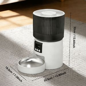 Distributore Automatico Intelligente di Cibo per Animali Domestici da 4L/5L con Alimentazione Temporizzata e Quantitativa, Controllo Remoto per la Massima Tranquillità - Product Image 5