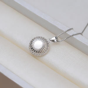 Pendentif tournesol en argent S925 avec boucle d'oreille, ensemble d'accessoires de bijoux semi-finis pour femme, produit 1305 - Product Image 3