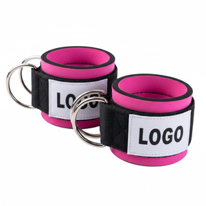 Correas de tobillo ajustables cómodas y resistentes para ejercicios de piernas de levantamiento de pesas Equipo de fitness unisex con material de neopreno - Product Image 6