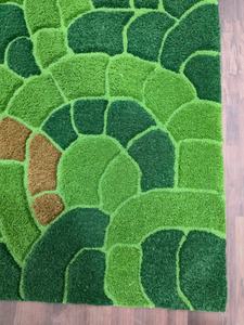 Tapis design texturé en mousse, fait main – 100 % laine |   Tapis confortable à texture douce, tissé à la main, 100 % laine, pour salon - Product Image 2