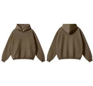 Sudadera con Capucha Personalizada para Hombre, Talla Grande, Algodón French Terry, Color Sólido, Informal, Otoño, Corte Regular, Bolsillo Frontal con Estampado - Product Image 3