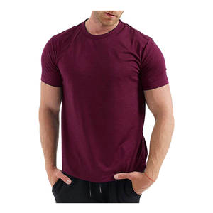 T-shirt de compression 95% polyester avec logo personnalisé, tee-shirt de sport pour homme, vêtements d'entraînement, gym, fitness, course à pied - Product Image 4