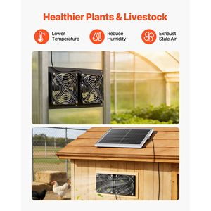 Ventilatore ad Alta Velocità Alimentato a Energia Solare 15W, Angolo del Pannello Solare Regolabile, 2668 RPM, Installazione Flessibile, Sistema a Doppia Ventola, Implementazione Rapida - Product Image 4