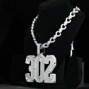 Iced Out Lucky Number Name Letter Pendant Men's Hip Hop <b>Gold</b> Plated 925 Silver Moissanite Chain Necklace Pass Diamond <b>Tester</b> - Product Image 5