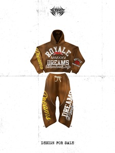 Conjunto Deportivo ROYALE con Capucha, Sudadera Larga y Pantalones, Estampado por Sublimación, Ropa Urbana Unisex para Adultos, Otoño, Transpirable, Poliéster - Product Image 2