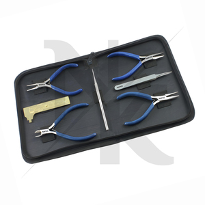 New Arrival Jewelers <b>Pliers</b> <b>Set</b> 6 Piece Jewelry Making Tools Chain Nose Flat Nose Round Nose Side Cutter 115MM Tweezer - Product Image 5