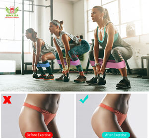 Set de Bandas de Resistencia para Entrenamiento de Cadera para Mujeres, Bandas Elásticas Anchas Antideslizantes para Ejercicios de Glúteos, de Poliéster Resistente - Product Image 2