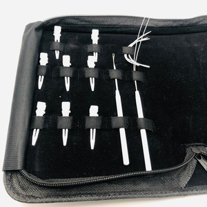Professional Hair Extension Tools Kit - Stainless Steel Pliers, Threader Loop, <b>Hooks</b> & <b>Clips</b> with Zipper Case - Product Image 6