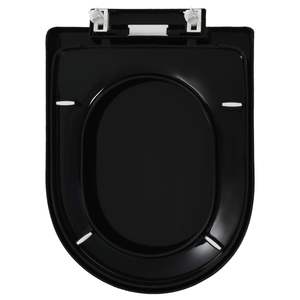 Asiento de Inodoro Negro con Cierre Suave y Diseño de Liberación Rápida - Product Image 6