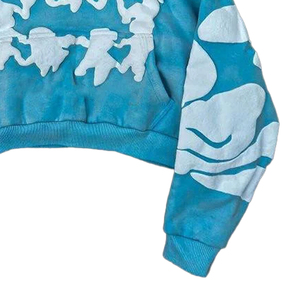 High Quality Puff Printing Cotton Acid Wash Hoodie for <b>Women</b> Men Silk Screen Logo Embroidery Custom Hoodies - Product Image 5